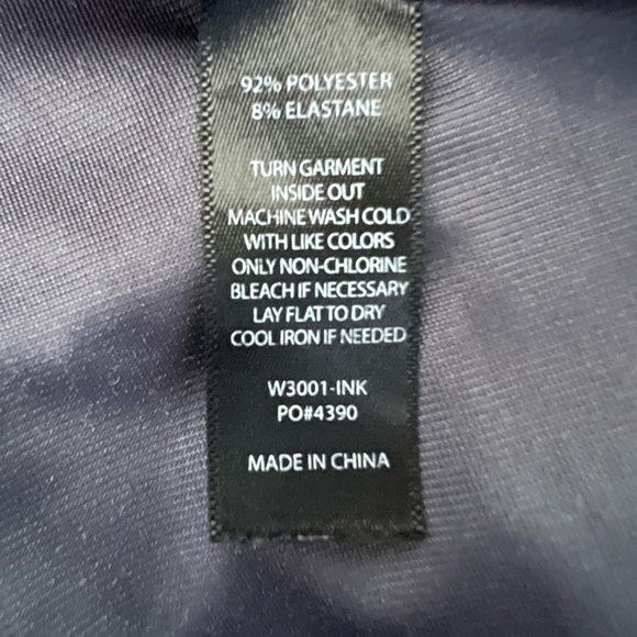 Betabrand Felicia Velvet Ruched Long Sleeve Top in Ink Blue - Size Large - Picture 5 of 5